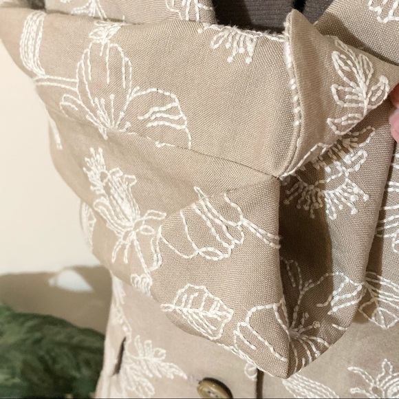 Neutral Embroidered Blazer - Picture 10 of 12